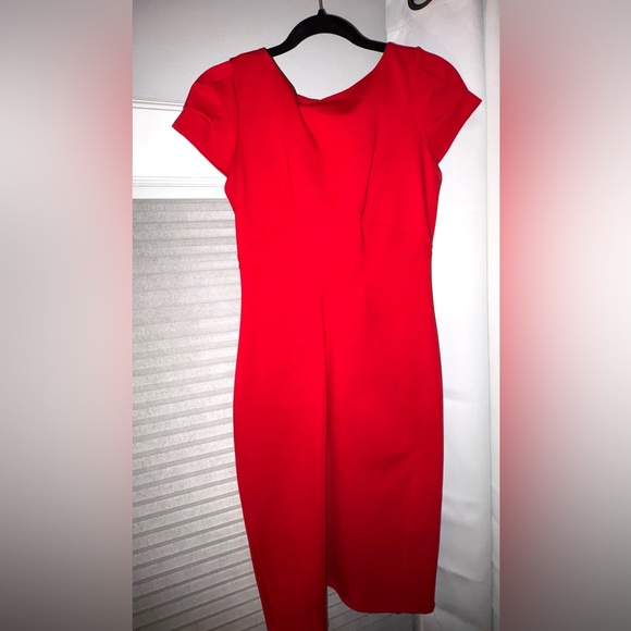 Red Cap-Sleeve Sheath Dress - Unbranded - Picture 2 of 2